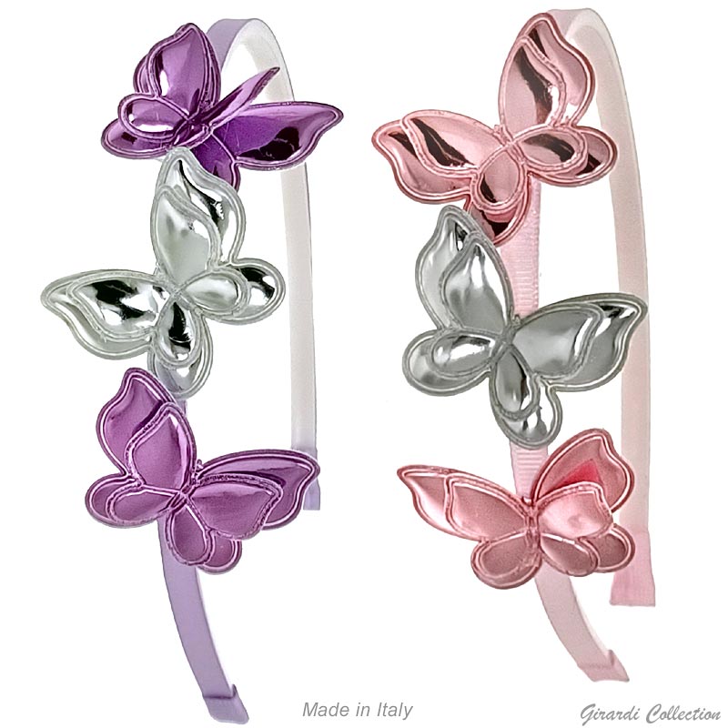 Fascia Per Capelli Bambina In Jersey Con Farfalle – Sterntaler – Colore Ecru – Comoda E Morbida